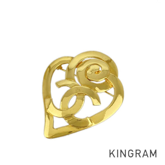 CHANEL heart Brooch