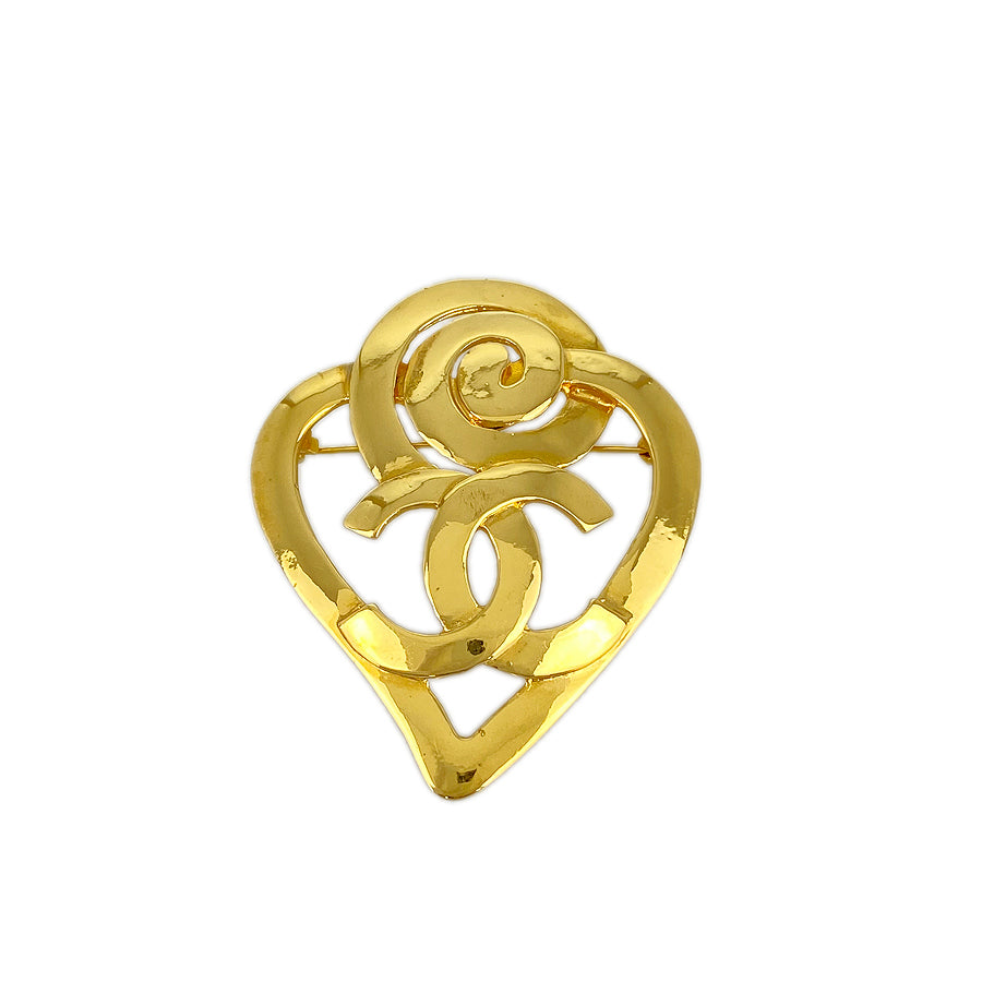 CHANEL heart Brooch