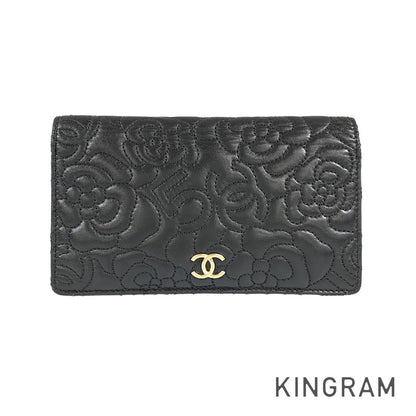 CHANEL Camelia purse Long wallet bifold