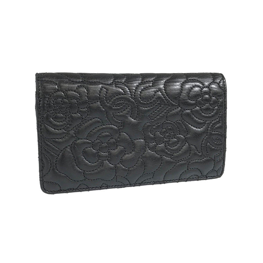 CHANEL Camelia purse Long wallet bifold
