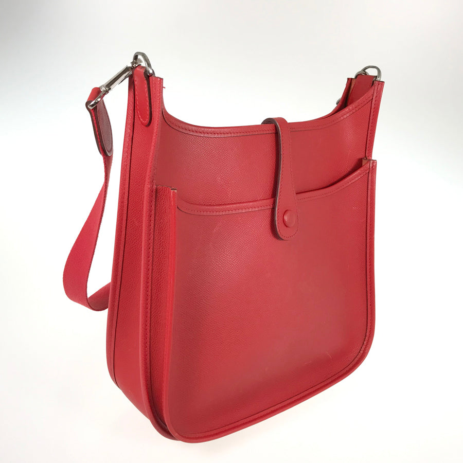 HERMES Evelyn 2 PM ? H carved seal SilverHardware made in 2004 Shoulder Bag