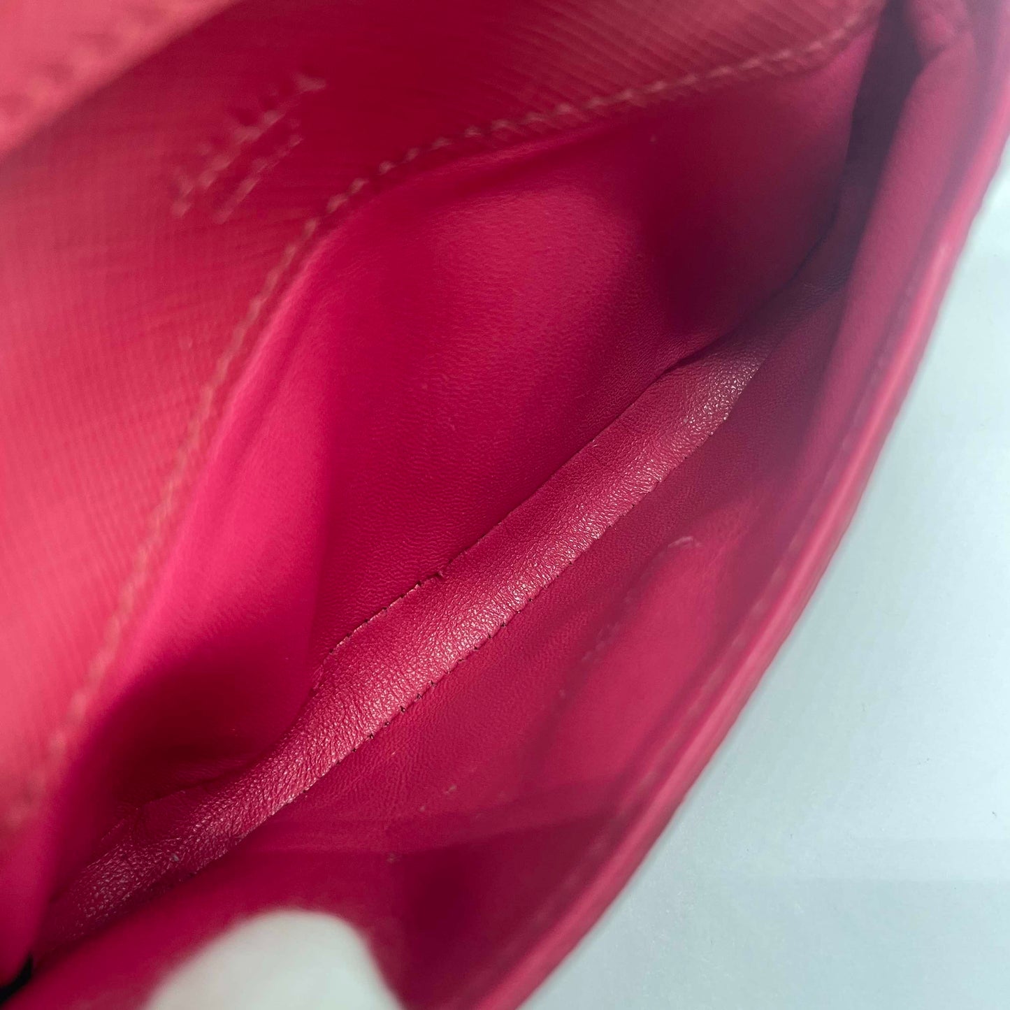 Prada Saffiano   Clutch Crossbody Bag,Leather,Pink
