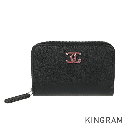 CHANEL COCO Mark Clover SilverHardware coin purse