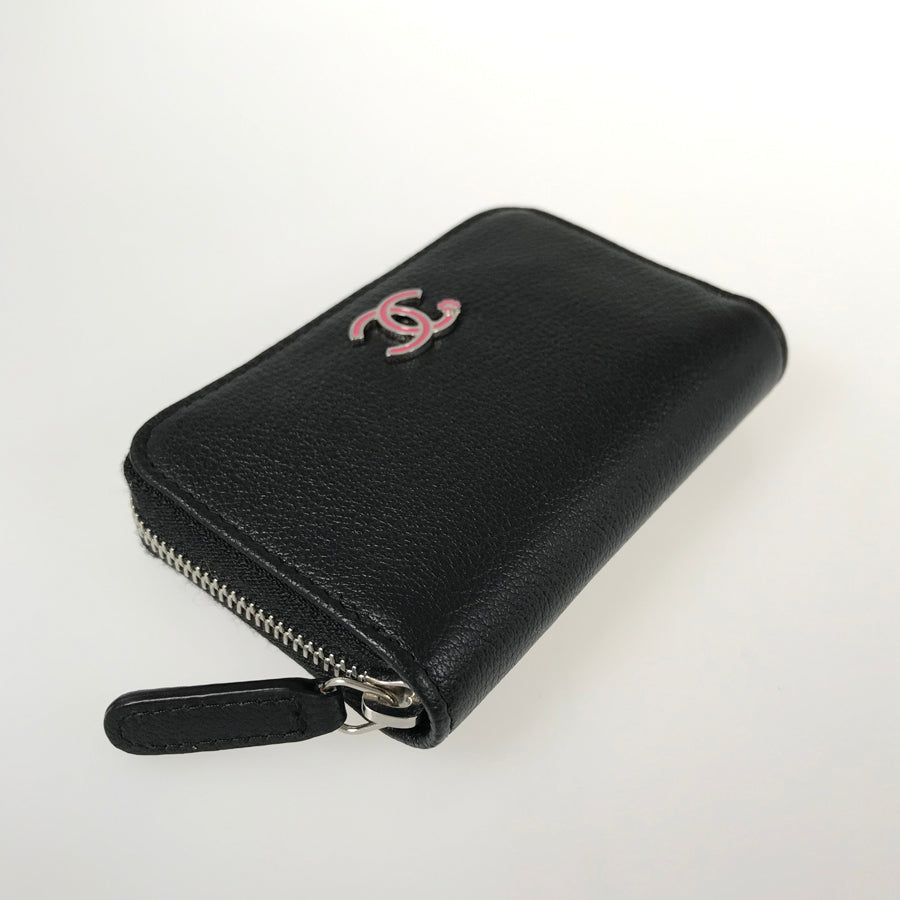 CHANEL COCO Mark Clover SilverHardware coin purse