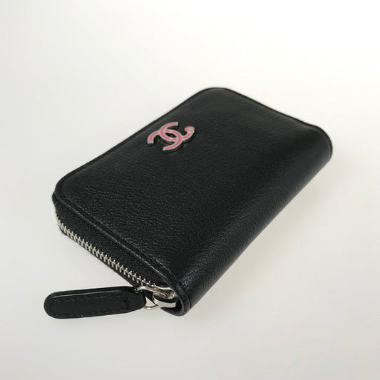 CHANEL COCO Mark Clover SilverHardware coin purse