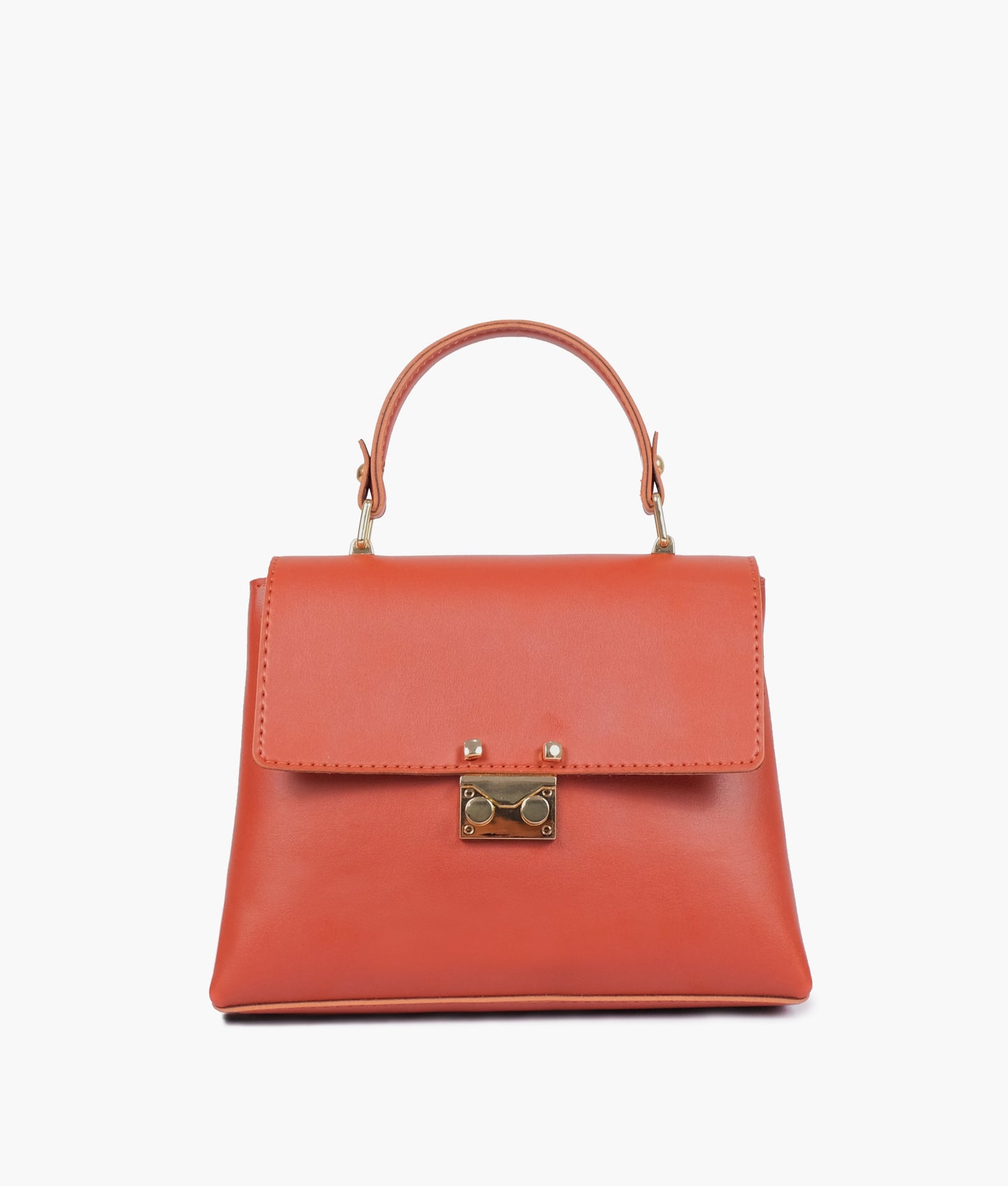 Rust mini top-handle bag