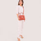 Rust mini top-handle bag