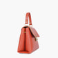 Rust mini top-handle bag