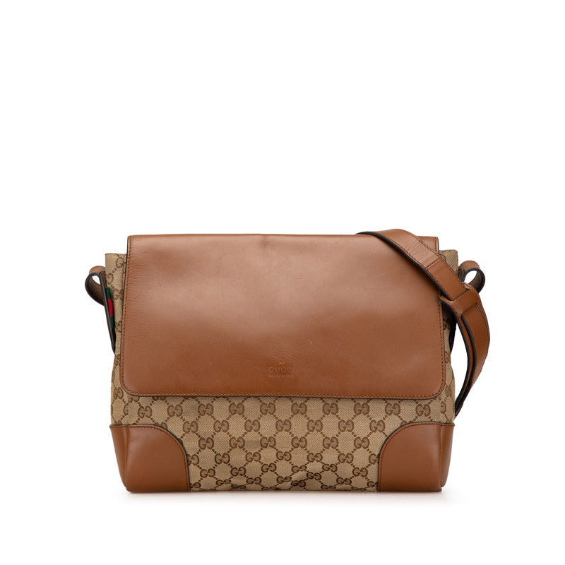 Gucci GG Canvas Leather Shoulder Bag