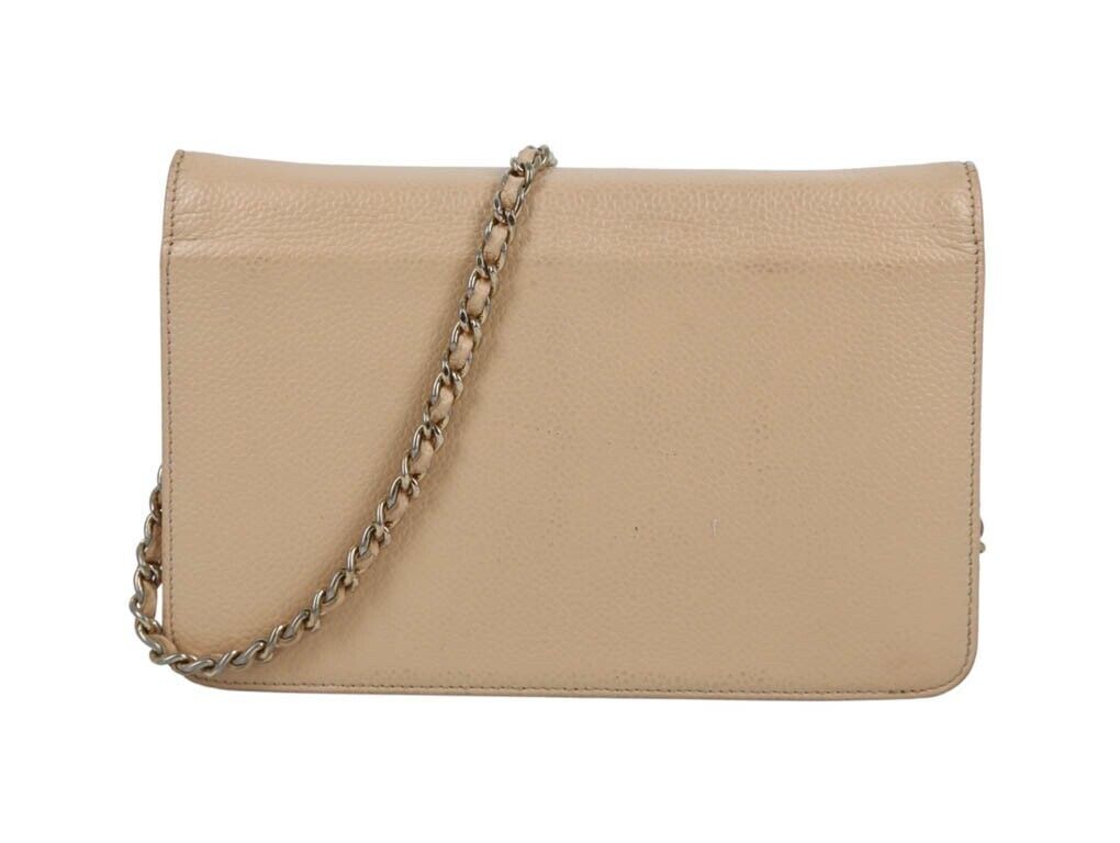 WOMENS DESIGNER Chanel Timeless Wallet on Chain BEIGE