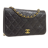 CHANEL Full Flap Quilted CC Chain Shoulder Bag 5385483 Purse Black Auth 01700