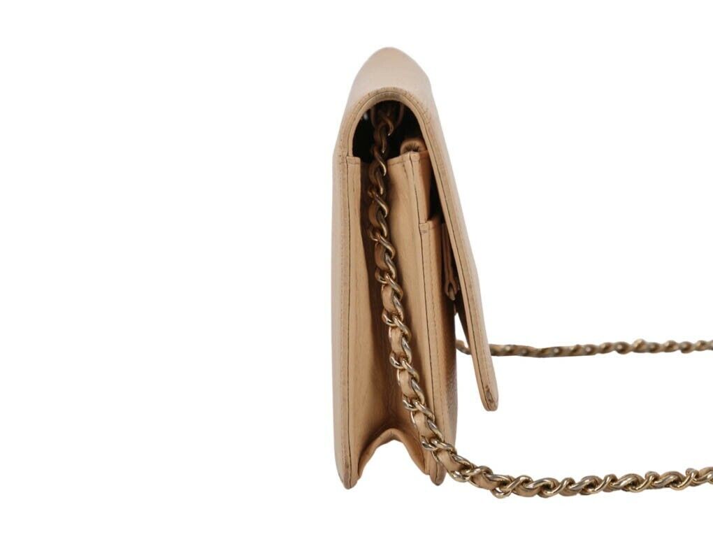 WOMENS DESIGNER Chanel Timeless Wallet on Chain BEIGE