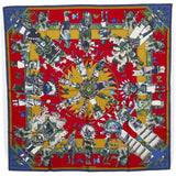 Hermes Red Les Danses des Indiens Scarf