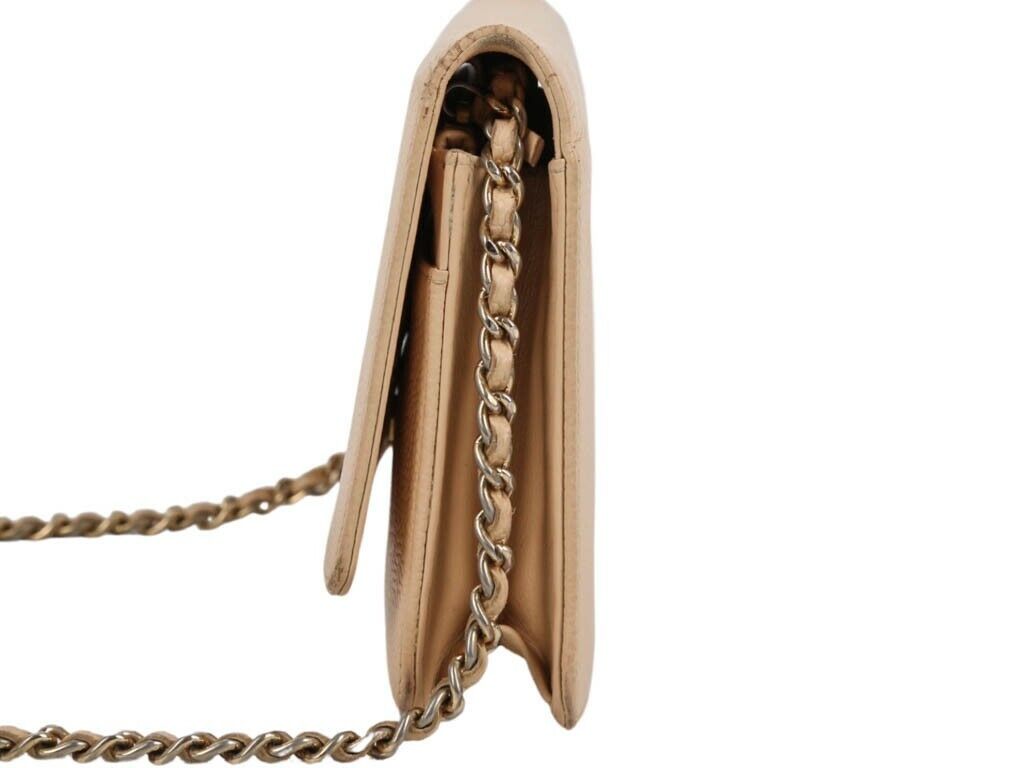 WOMENS DESIGNER Chanel Timeless Wallet on Chain BEIGE