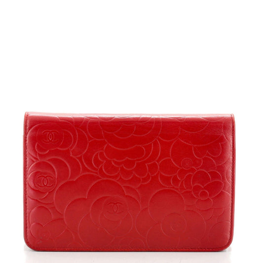 Chanel Wallet on Chain Camellia Lambskin Red