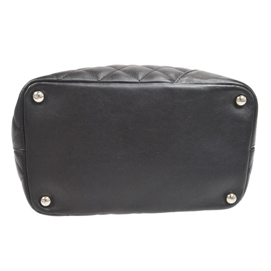 CHANEL Quilted Cambon Ligne CC Hand Tote Bag Black Calfskin 9016182 54803