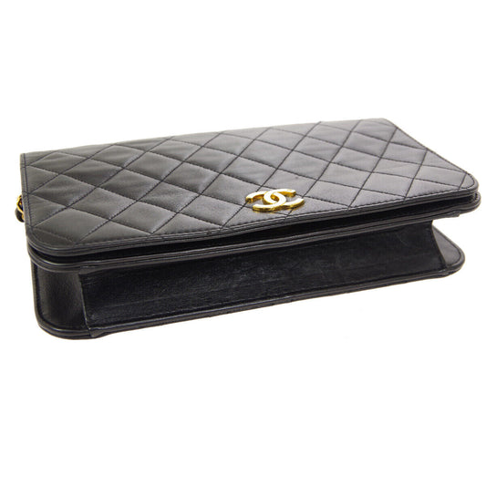 CHANEL Full Flap Quilted CC Chain Shoulder Bag 5385483 Purse Black Auth 01700