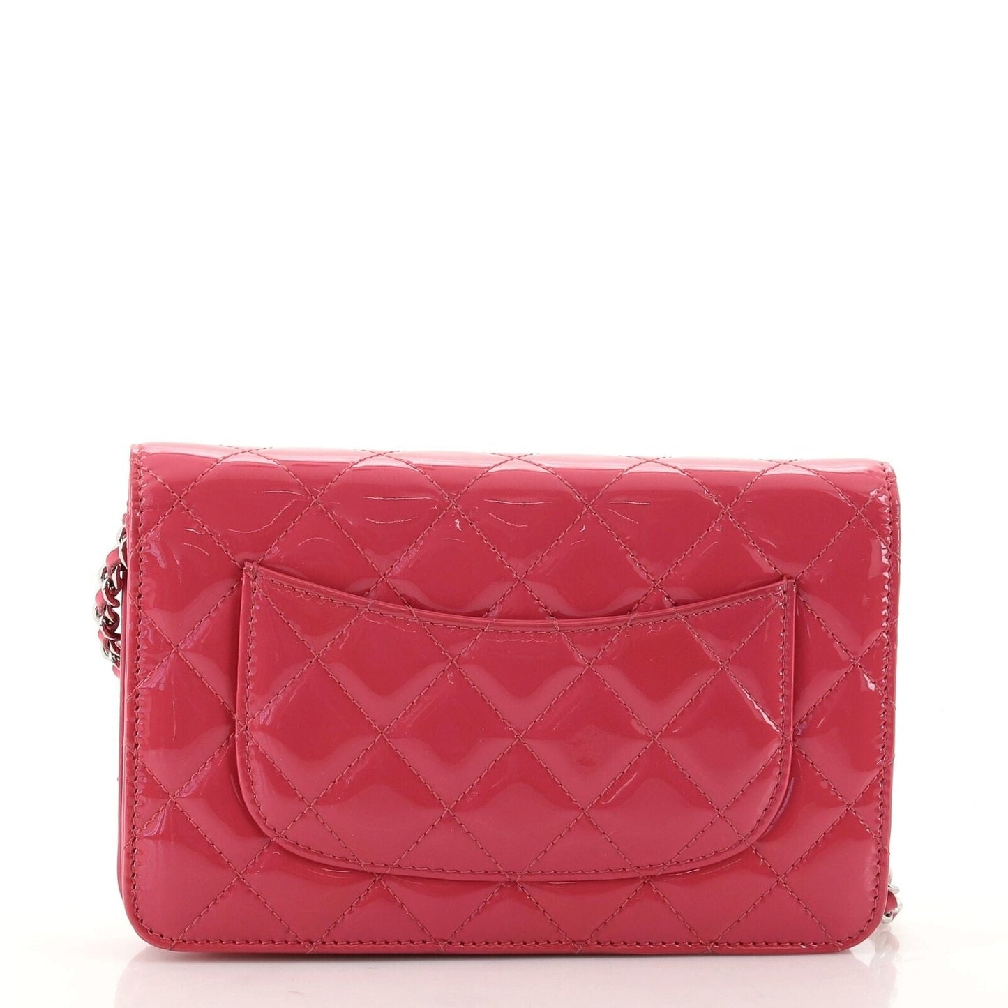 Chanel Wallet on Chain Quilted Patent Pink