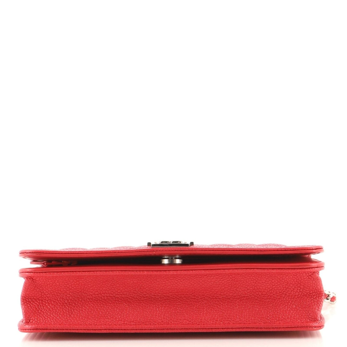 Chanel Boy Wallet on Chain Quilted Caviar Pink