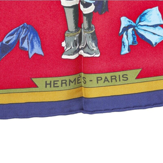 Hermes Red Les Danses des Indiens Scarf