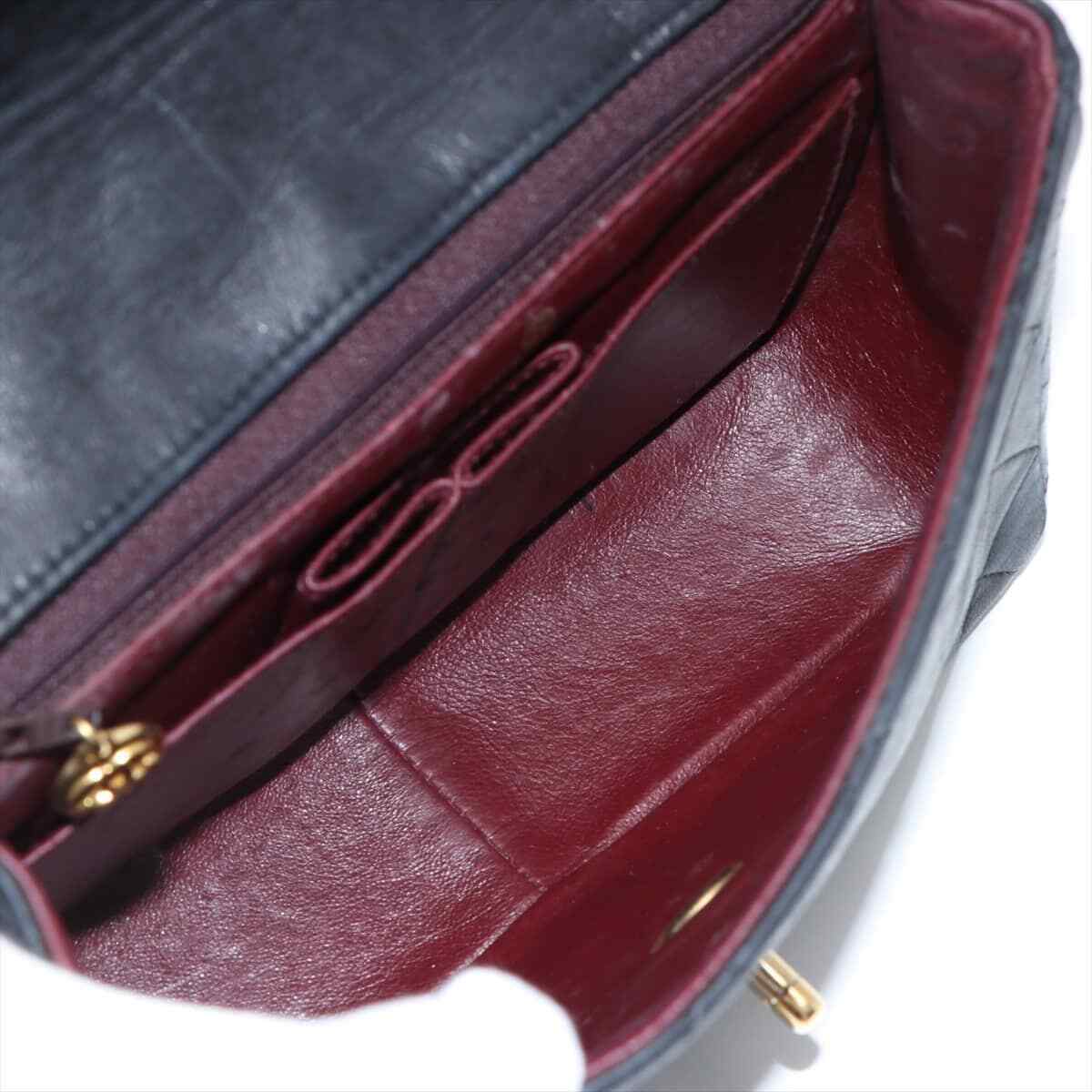 Chanel Mini Matelasse Lambskin Single Flap Single Chain Bag Black Gold Metal