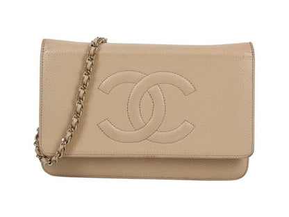 WOMENS DESIGNER Chanel Timeless Wallet on Chain BEIGE