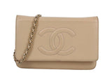 WOMENS DESIGNER Chanel Timeless Wallet on Chain BEIGE