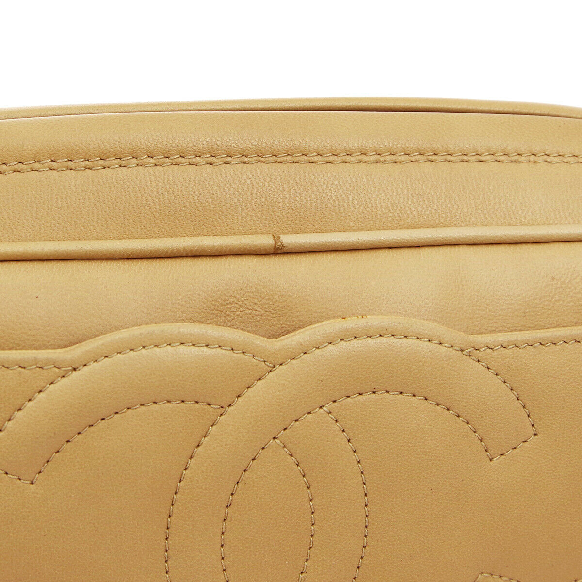CHANEL 1994-1996 Triple CC Camera Bag Small Beige Lambskin 01999