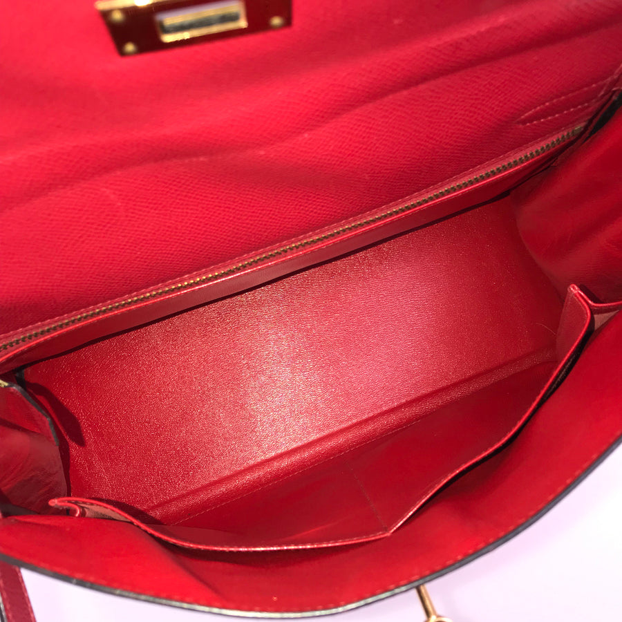 HERMES Inside stitching ?S stamp Made in 1989 Handbag