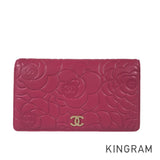CHANEL Camellia Long wallet bifold