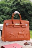 Luxury Hermes Birkin Horse Togo Leather Orange 35cm