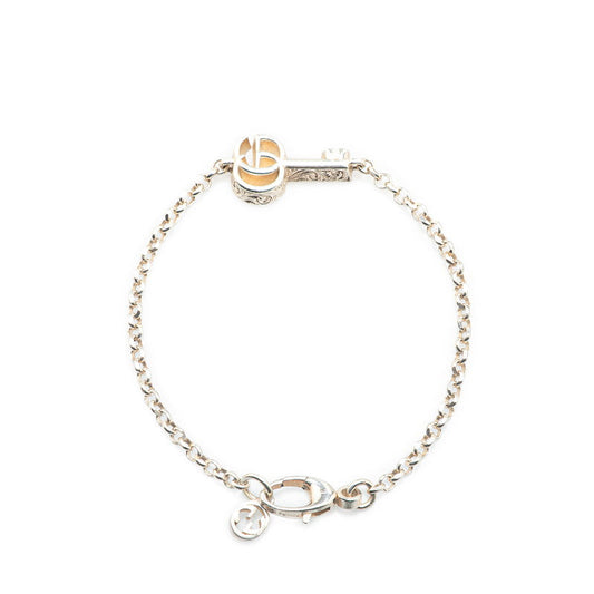 Gucci Double G Key Charm SV925 Bracelet