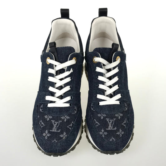 LOUIS VUITTON Monogram Denim Run away line Women's Sneakers