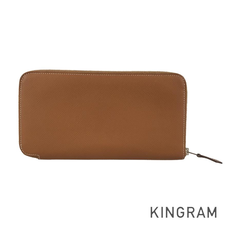 HERMES Azap Long Silkine Long wallet Round zipper