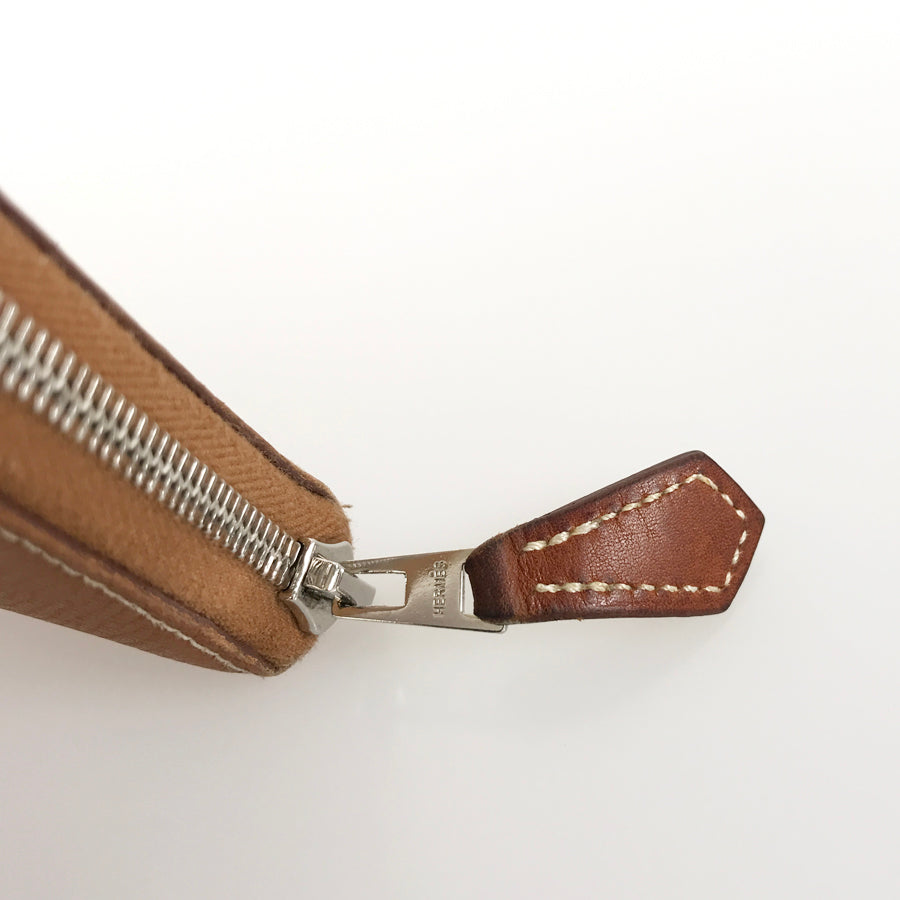 HERMES Azap Long Silkine Long wallet Round zipper