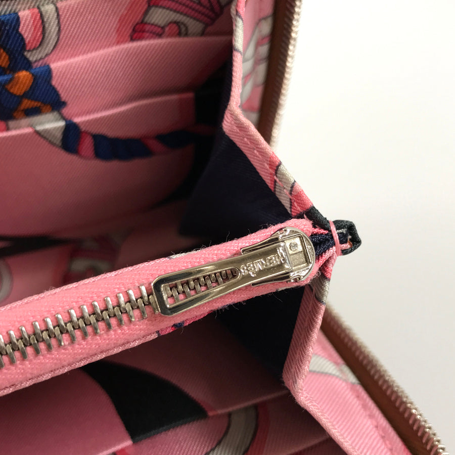 HERMES Azap Long Silkine Long wallet Round zipper