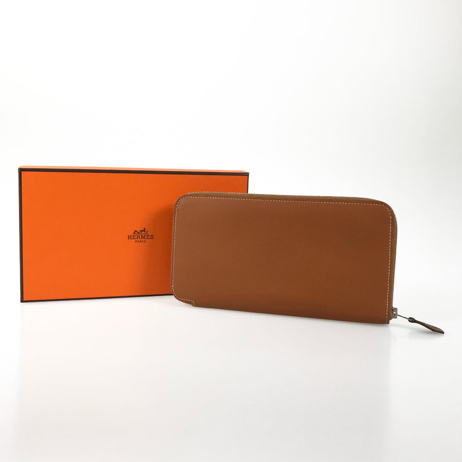 HERMES Azap Long Silkine Long wallet Round zipper