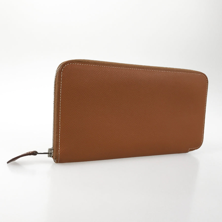 HERMES Azap Long Silkine Long wallet Round zipper