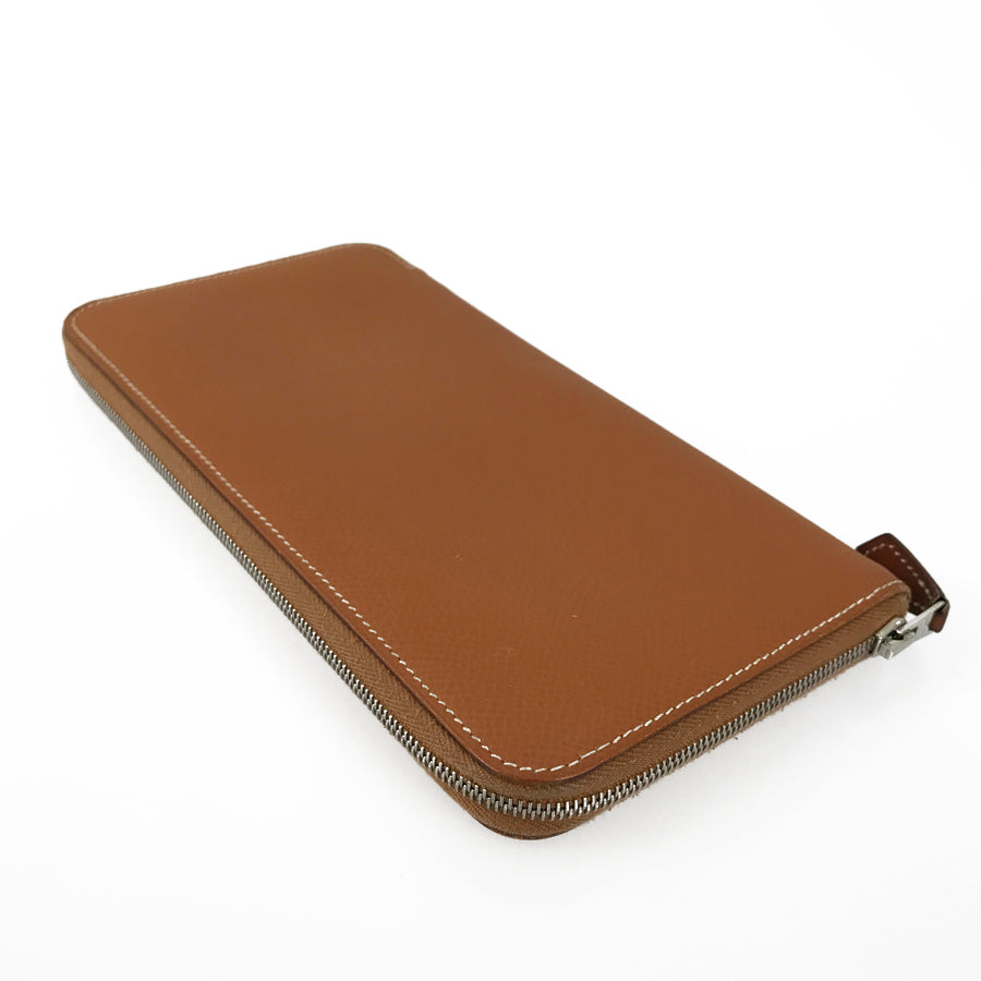 HERMES Azap Long Silkine Long wallet Round zipper