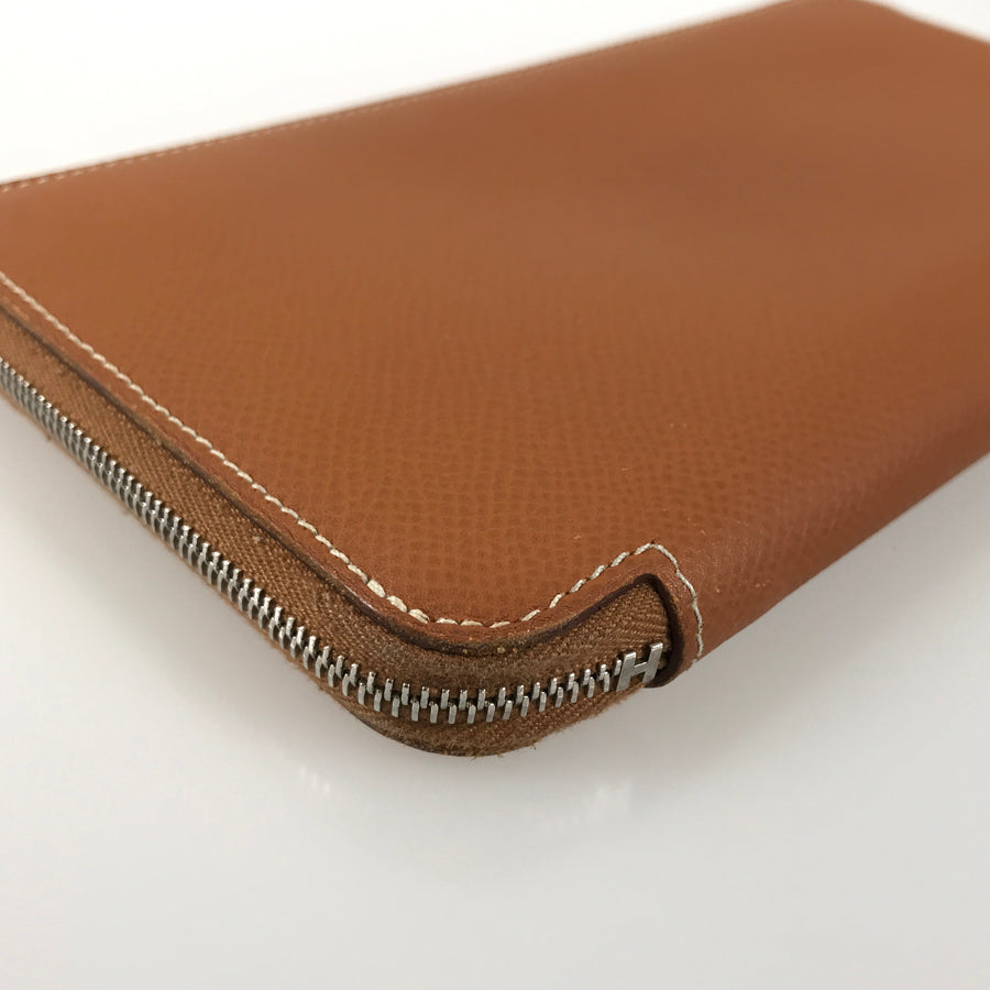 HERMES Azap Long Silkine Long wallet Round zipper