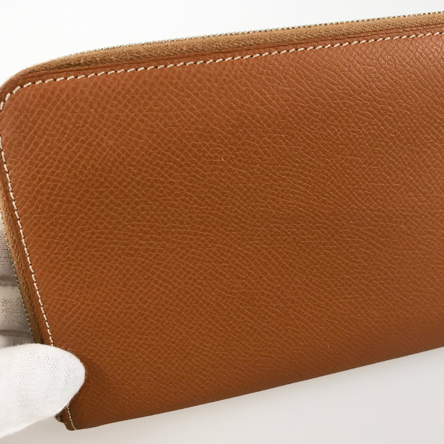 HERMES Azap Long Silkine Long wallet Round zipper