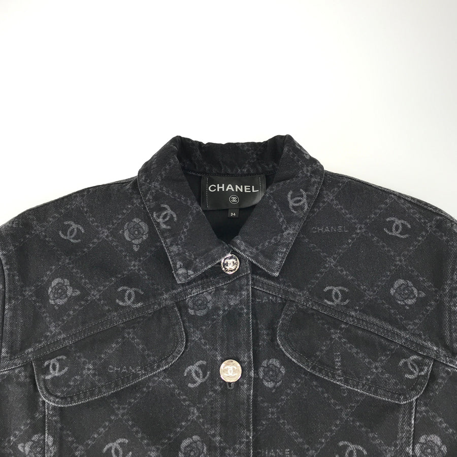 CHANEL 23A P75284 V66954 Women's Denim jacket