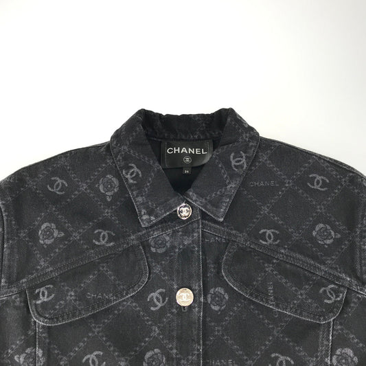 CHANEL 23A P75284 V66954 Women's Denim jacket