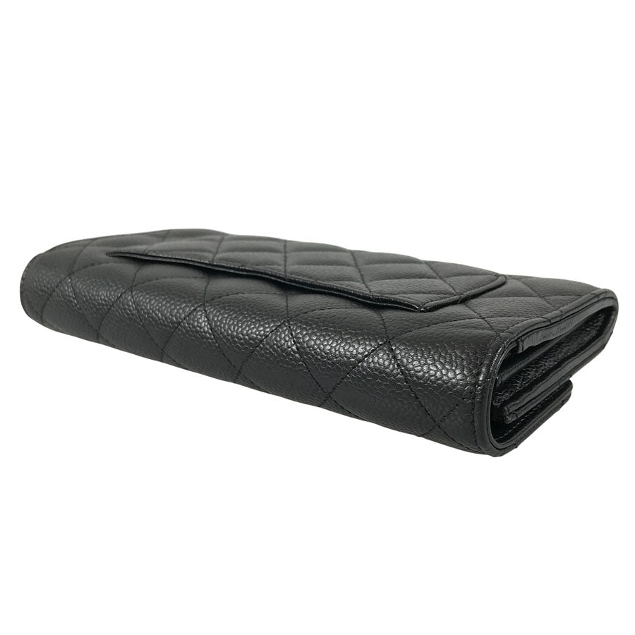 CHANEL Matelasse Long wallet Folding cover lid