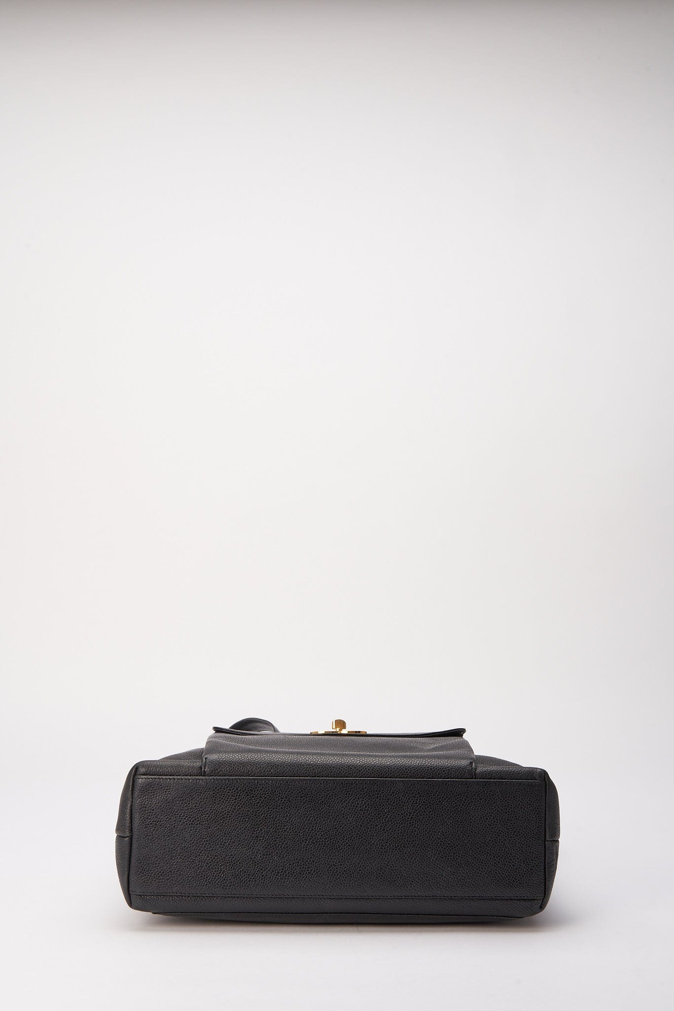 Chanel Black Leather Tote Bag with 24K Gold Plated Hardware