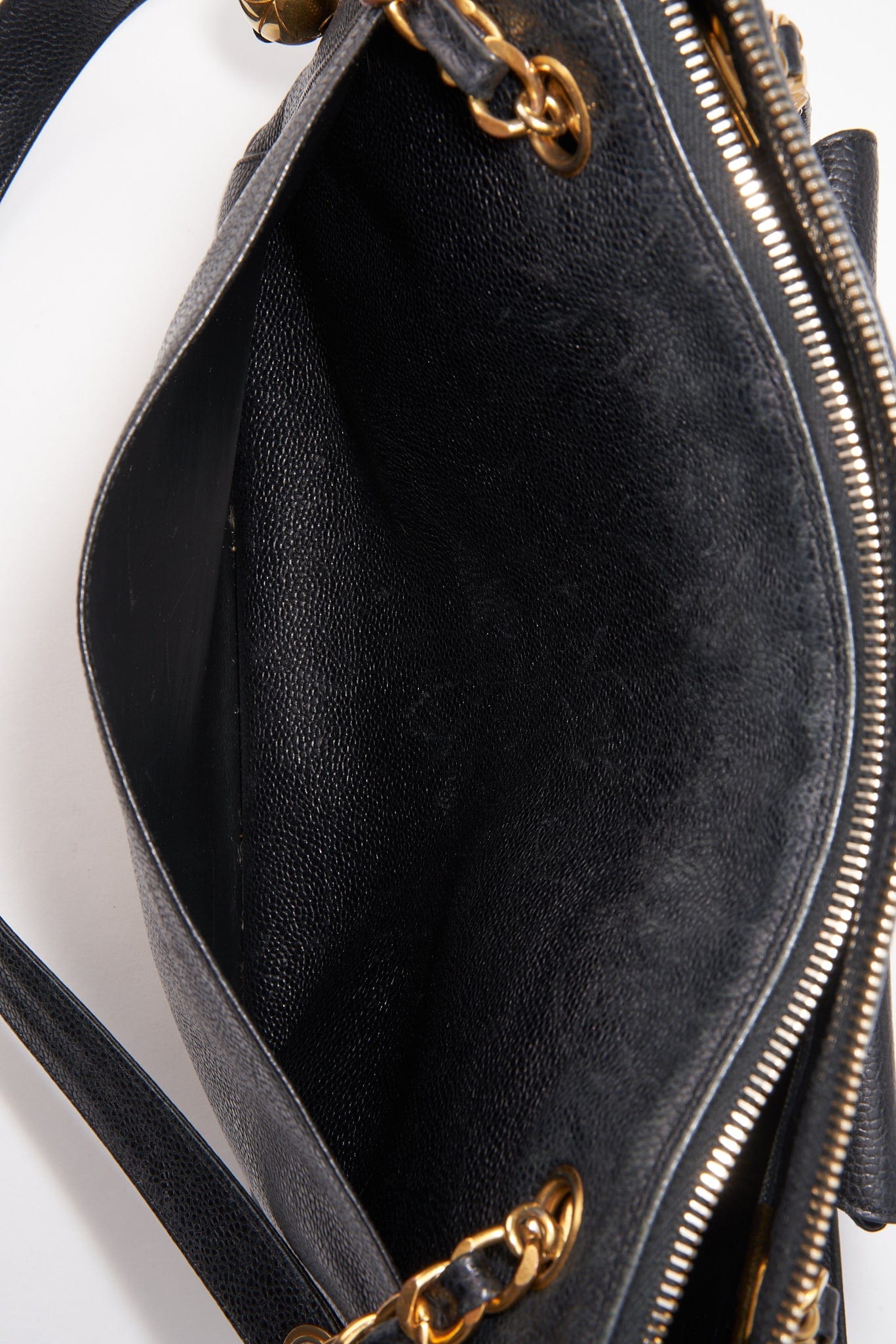 Chanel Black Leather Tote Bag with 24K Gold Plated Hardware