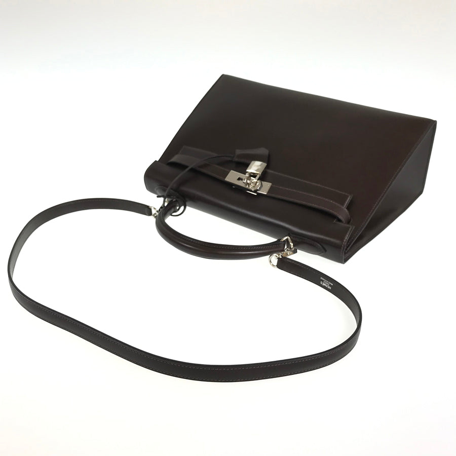 HERMES ?I carved seal 2005 Shoulder 2WAY SilverHardware Handbag