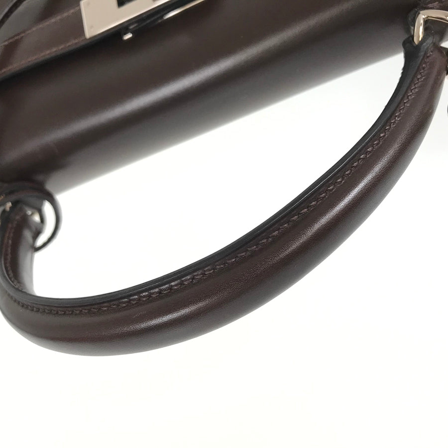 HERMES ?I carved seal 2005 Shoulder 2WAY SilverHardware Handbag