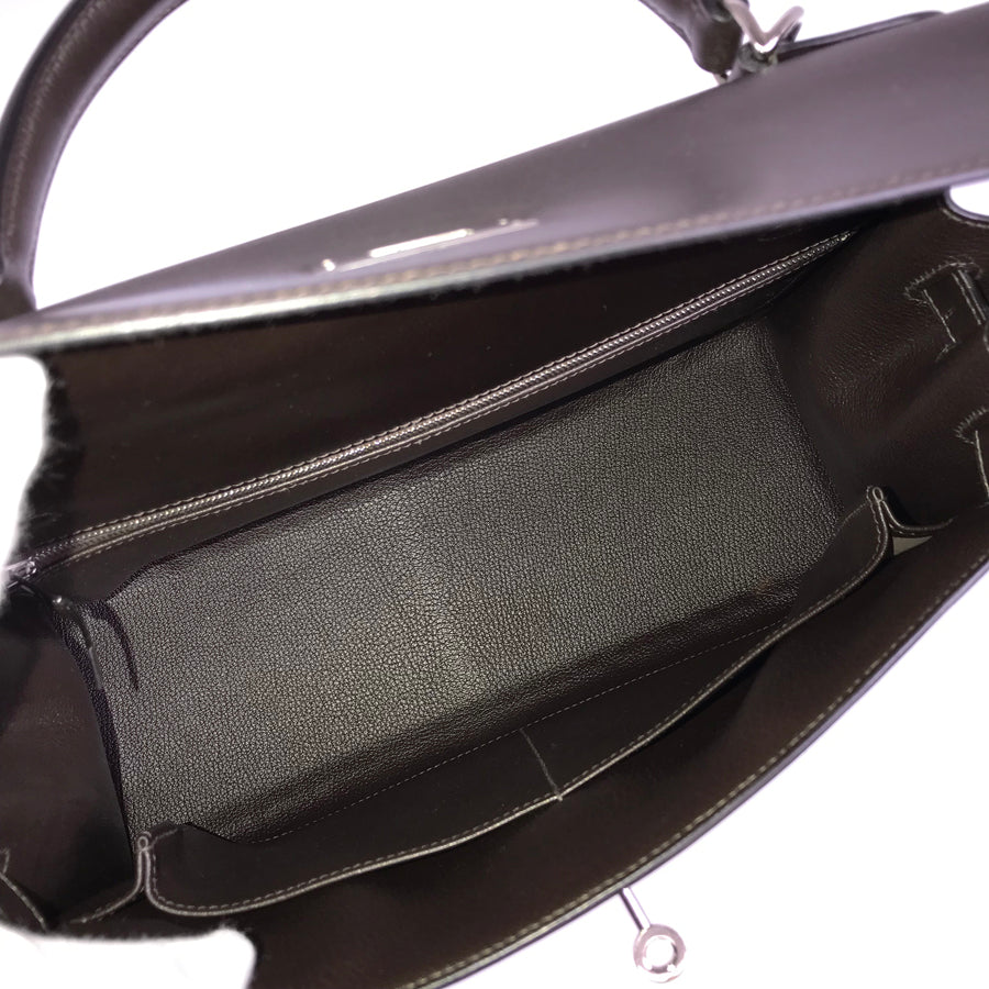 HERMES ?I carved seal 2005 Shoulder 2WAY SilverHardware Handbag