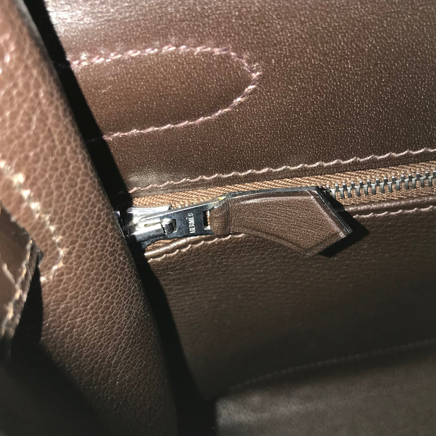 HERMES ?I carved seal 2005 Shoulder 2WAY SilverHardware Handbag